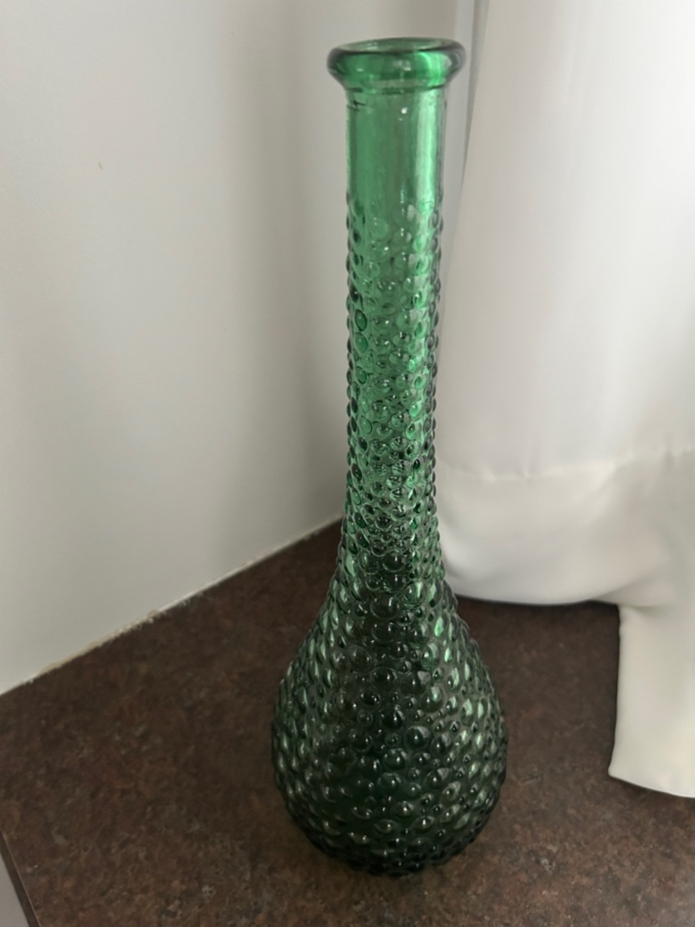 Emerald Green Empoli Genie Bottle/Vase no stopper H 15.5 in